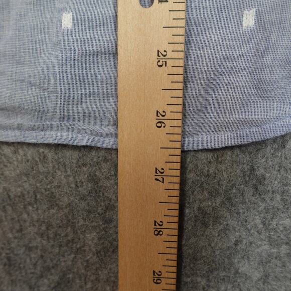 Cloth and Stone Top Womens Small V-Neck Chambray Embroidered Blue - Picture 8 of 9